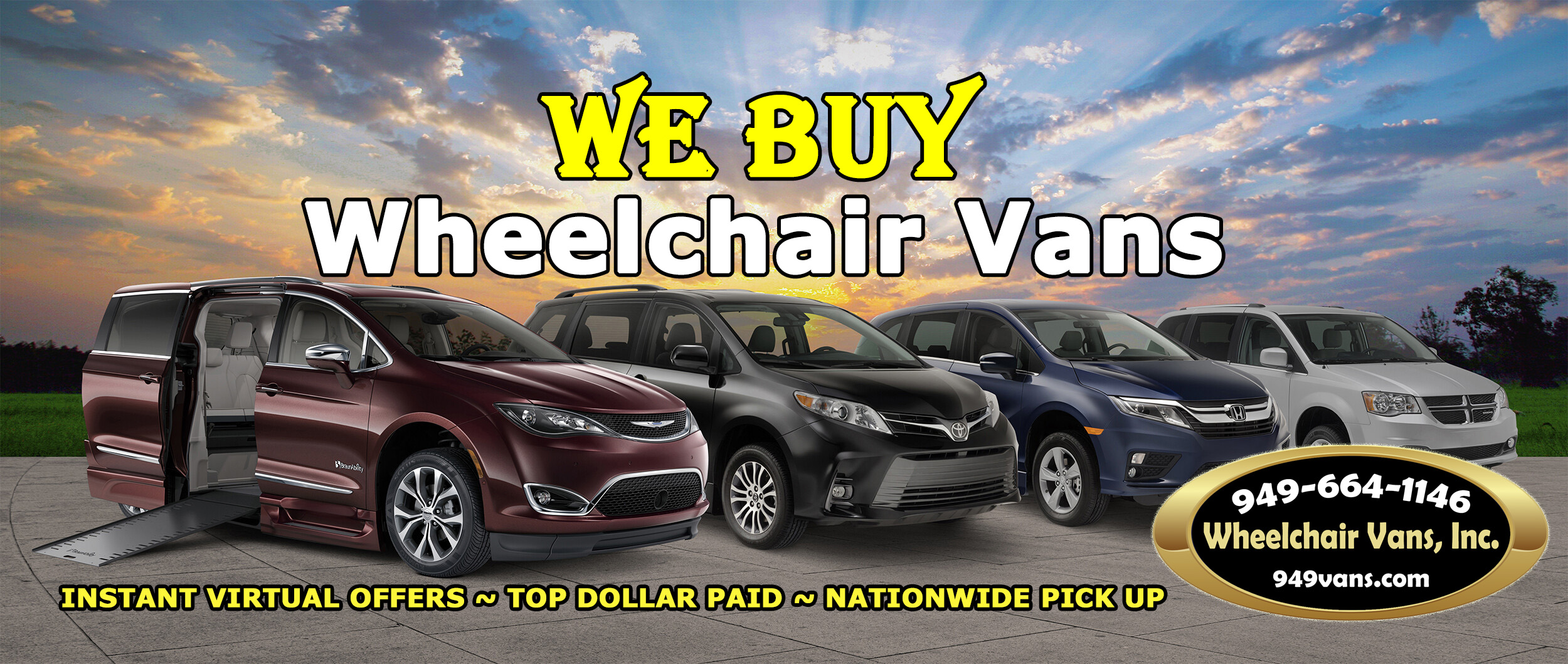 We buy wheelchair vans and automobiles